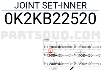 Hyundai / KIA 0K2KB22520 JOINT SET-INNER