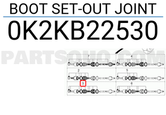 Hyundai / KIA 0K2KB22530 BOOT SET-OUT JOINT