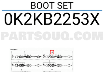 Hyundai / KIA 0K2KB2253X BOOT SET