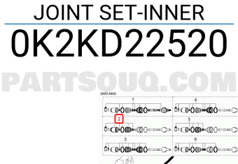 Hyundai / KIA 0K2KD22520 JOINT SET-INNER
