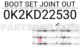 Hyundai / KIA 0K2KD22530 BOOT SET JOINT OUT