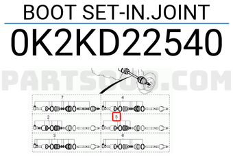 Hyundai / KIA 0K2KD22540 BOOT SET-IN.JOINT
