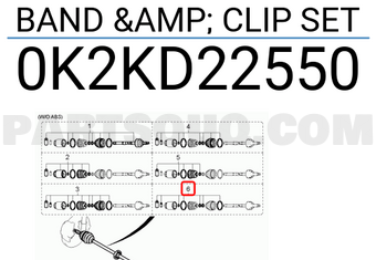 Hyundai / KIA 0K2KD22550 BAND & CLIP SET