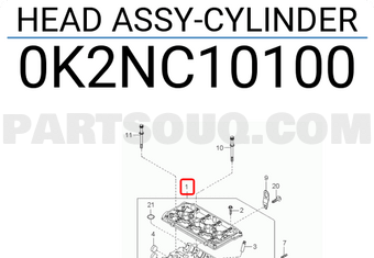 Hyundai / KIA 0K2NC10100 HEAD ASSY-CYLINDER