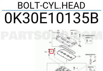 Hyundai / KIA 0K30E10135B BOLT-CYL.HEAD