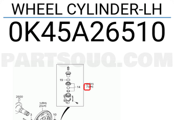 Hyundai / KIA 0K45A26510 WHEEL CYLINDER-LH