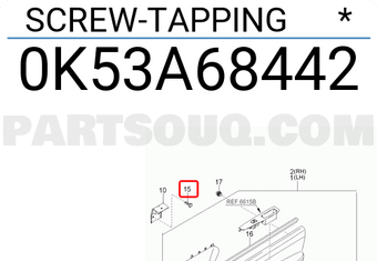 Hyundai / KIA 0K53A68442 SCREW-TAPPING *