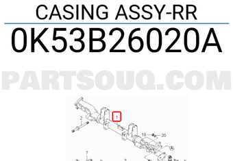 Hyundai / KIA 0K53B26020A CASING ASSY-RR