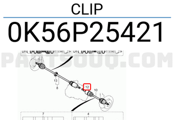 Hyundai / KIA 0K56P25421 CLIP