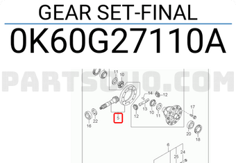 Hyundai / KIA 0K60G27110A GEAR SET-FINAL