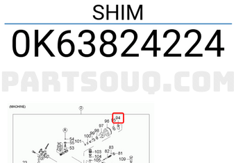 Hyundai / KIA 0K63824224 SHIM