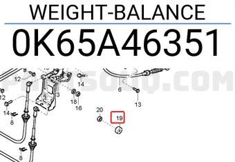 Hyundai / KIA 0K65A46351 WEIGHT-BALANCE