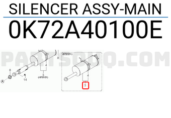 Hyundai / KIA 0K72A40100E SILENCER ASSY-MAIN