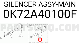 Hyundai / KIA 0K72A40100F SILENCER ASSY-MAIN