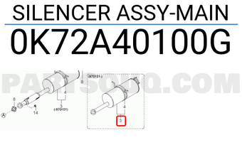 Hyundai / KIA 0K72A40100G SILENCER ASSY-MAIN
