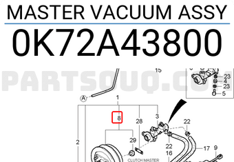 Hyundai / KIA 0K72A43800 MASTER VACUUM ASSY