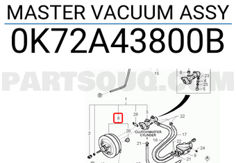 Hyundai / KIA 0K72A43800B MASTER VACUUM ASSY