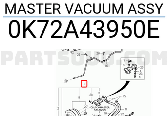 Hyundai / KIA 0K72A43950E MASTER VACUUM ASSY