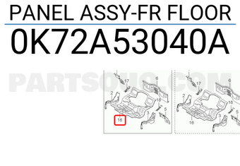 Hyundai / KIA 0K72A53040A PANEL ASSY-FR FLOOR
