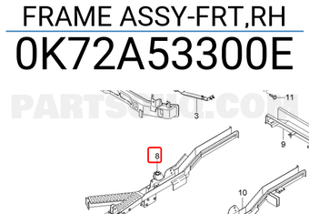 Hyundai / KIA 0K72A53300E FRAME ASSY-FRT,RH