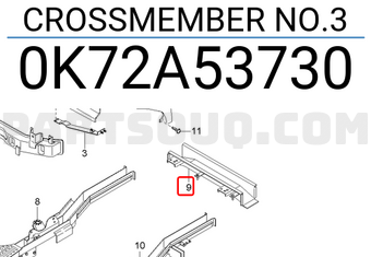 Hyundai / KIA 0K72A53730 CROSSMEMBER NO.3