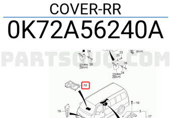 Hyundai / KIA 0K72A56240A COVER-RR