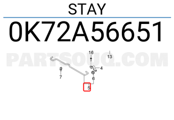 Hyundai / KIA 0K72A56651 STAY