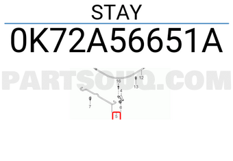 Hyundai / KIA 0K72A56651A STAY