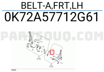 Hyundai / KIA 0K72A57712G61 BELT-A,FRT,LH