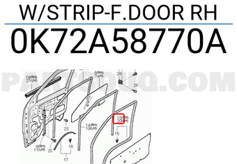 Hyundai / KIA 0K72A58770A W/STRIP-F.DOOR RH