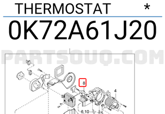 Hyundai / KIA 0K72A61J20 THERMOSTAT *