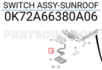 Hyundai / KIA 0K72A66380A06 SWITCH ASSY-SUNROOF