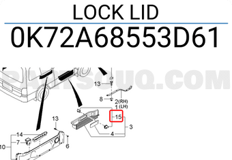 Hyundai / KIA 0K72A68553D61 LOCK LID