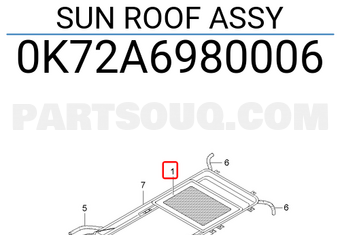 Hyundai / KIA 0K72A6980006 SUN ROOF ASSY