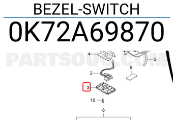 Hyundai / KIA 0K72A69870 BEZEL-SWITCH