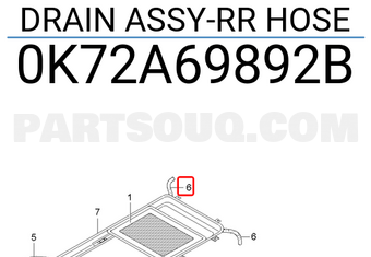 Hyundai / KIA 0K72A69892B DRAIN ASSY-RR HOSE
