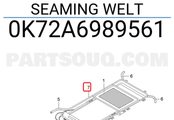 Hyundai / KIA 0K72A6989561 SEAMING WELT