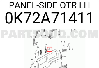 Hyundai / KIA 0K72A71411 PANEL-SIDE OTR LH