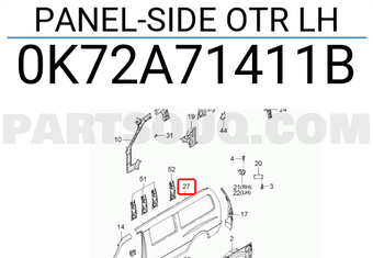 Hyundai / KIA 0K72A71411B PANEL-SIDE OTR LH