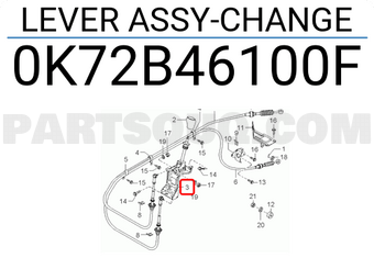 Hyundai / KIA 0K72B46100F LEVER ASSY-CHANGE