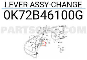 Hyundai / KIA 0K72B46100G LEVER ASSY-CHANGE