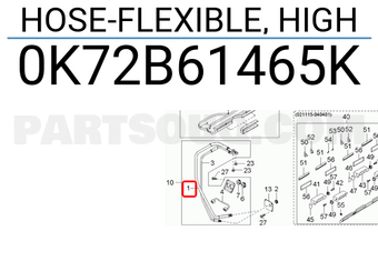 Hyundai / KIA 0K72B61465K HOSE-FLEXIBLE, HIGH