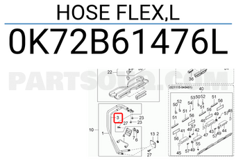 Hyundai / KIA 0K72B61476L HOSE FLEX,L