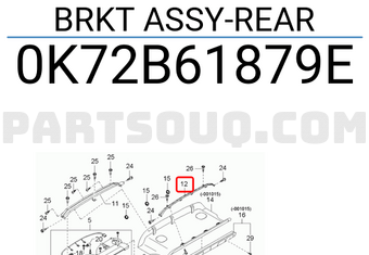 Hyundai / KIA 0K72B61879E BRKT ASSY-REAR