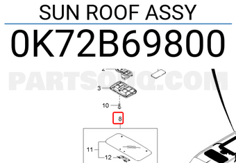 Hyundai / KIA 0K72B69800 SUN ROOF ASSY