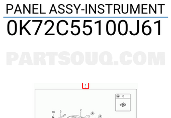 Hyundai / KIA 0K72C55100J61 PANEL ASSY-INSTRUMENT
