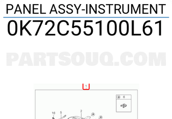 Hyundai / KIA 0K72C55100L61 PANEL ASSY-INSTRUMENT