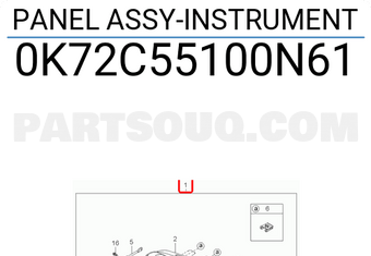 Hyundai / KIA 0K72C55100N61 PANEL ASSY-INSTRUMENT