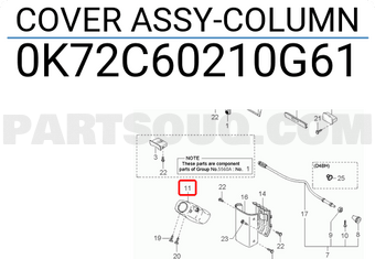 Hyundai / KIA 0K72C60210G61 COVER ASSY-COLUMN