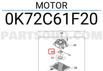 Hyundai / KIA 0K72C61F20 MOTOR